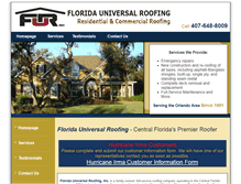 Tablet Screenshot of floridauniversalroofing.com